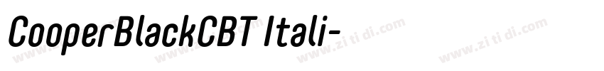 CooperBlackCBT Itali字体转换